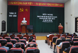 Ninh Binh provincial city holds conference to review ten years implementing Resolution 25-NQ/TU on religious affairs